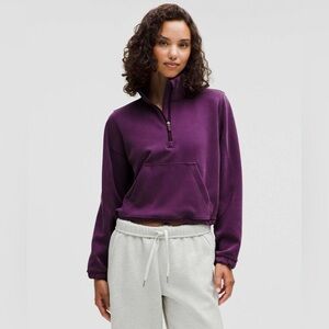 Lululemon Brushed Softstreme Half Zip size 6 Dramatic Magenta DMMG